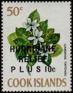 Cook Islands B6 - Mint-NH - 50c+10c Gardenia (Hurricane Relief) (1968)(cv $0.80)