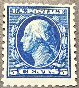 U.S. Stamp # 428, 5 Cent Washington, Mint Hinged, VF, Catalog Value $22.50