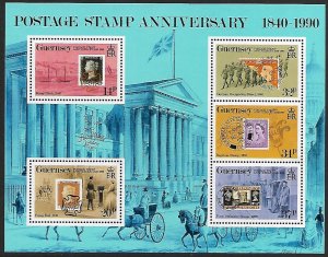 Guernsey # 430a - Postage Stamp Anniv. - MS - MNH.....{KlBl4}