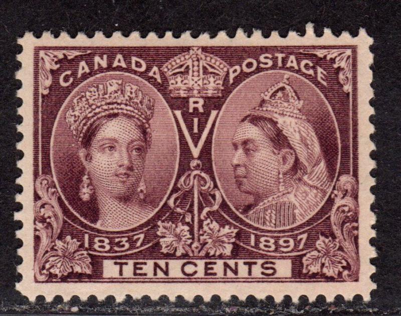 $Canada Sc#57 M/H/XF-Sup, OG Jubilee, tiny perf thin at top, Cv. $160