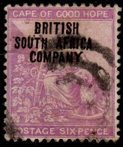 Rhodesia - Scott #47 Used (Overprint on Cape of Good Hope) 