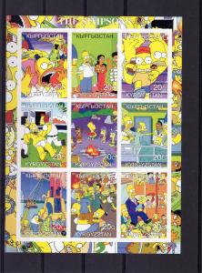 The Simpsons - Sheetlet (9) IMPERF.mnh - 2000 Kyrgyzstan