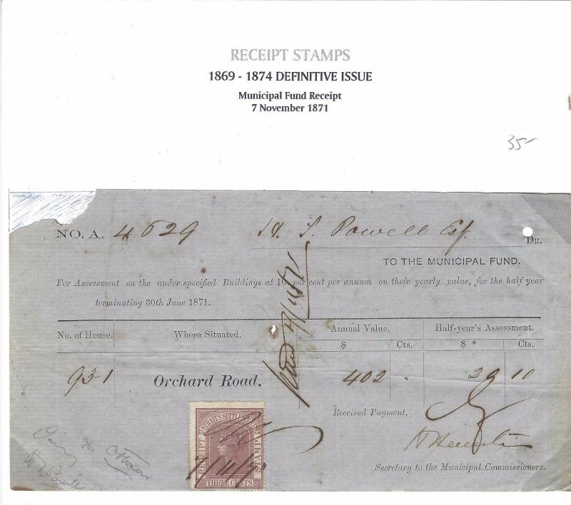 MALAYA STRAITS SETTLEMENTS (P1109B) QV 3C QV REVENUE ON 1871 FUND RECEIPT