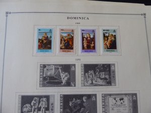 Dominica 1937-1972 Mint Stamp Collection on Scott International Alb Pgs