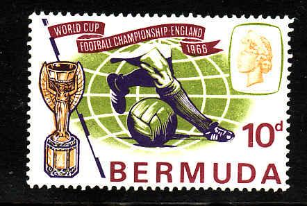 Bermuda-Sc#205-unused NH Omnibus 10p-Sports-World Cup-Soccer-1966-