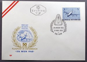 Austria #C63 First Day Cover IFA Wien 1968