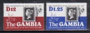 Gambia 1001-2 Early Stamps Mint NH