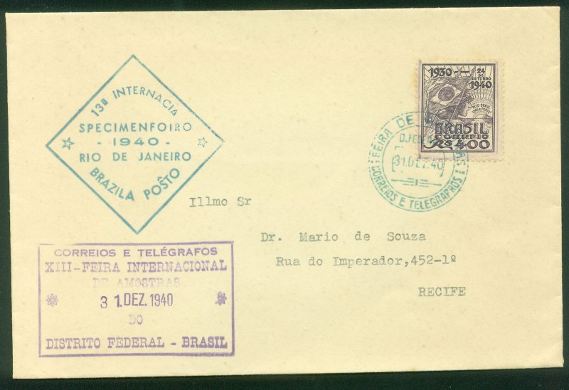 Brazil INTERNATIONAL FAIR CACHETED COVER..F.  (34)