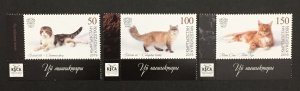 Kyrgyz Express Post 2019 #110-12, Cats, MNH.