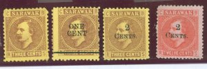 Sarawak #2/25/32/33  Single