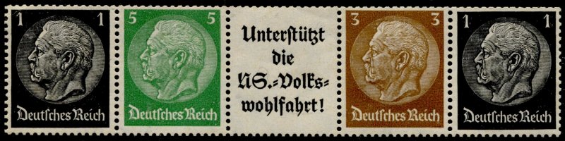 Germany #Booklet Pane strip of 4 with Label MNH
