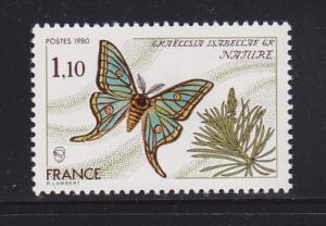 France 1708 Set MNH Insects, Moth