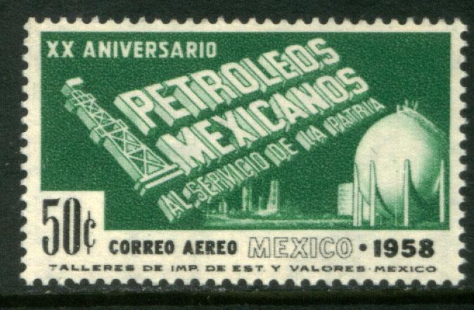 MEXICO C243, 50c 20th Anniv Nationalization Oil Industry MINT, NH. VF.