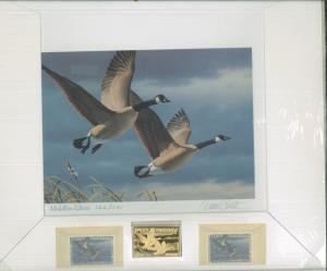 WEST VIRGINIA #1 1987 STATE DUCK STAMP PRINT CANADA GEESE MED ED by Daniel Smith