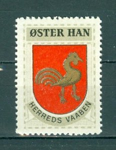 Denmark. Poster Stamp 1940/42. Mnh. District: Oster Han .Coats Of Arms. Rooster