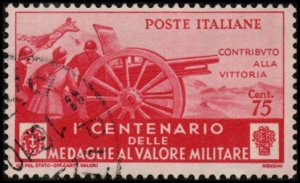 Italy 337 - Used - 75c Artillery (1934) (cv $12.00)