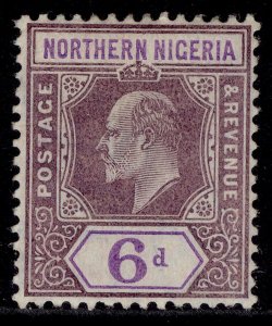 NORTHERN NIGERIA EDVII SG25, 6d dull purple & violet, M MINT. Cat £27.