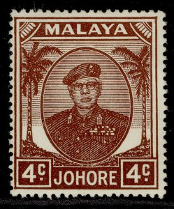 MALAYSIA - Johore GVI SG136, 4c brown, M MINT.