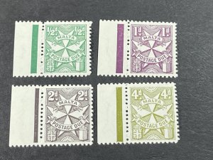 MALTA # J22a-J26a---MINT NEVER/HINGED--COMPLETE SET--POSTAGE DUE---1967