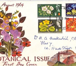 GB QEII FDC *BOTANICAL ISSUE* Illustrated Surrey Croydon 1964{samwells}YB149