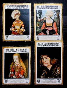 Qu'aiti State in Hadhramaut Paintings by Cranach MNH** Full Set 15356-