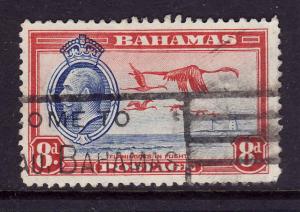 Bahamas-SC#96-used 8p KGV-Birds-Flamingo-1935-