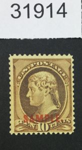 US STAMPS #209s MINT OG H SAMPLE $75 LOT #31914