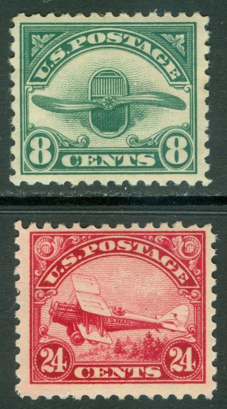 USA : 1918. Scott #C4, 6 Both Very Fresh & Mint Never Hinged. 