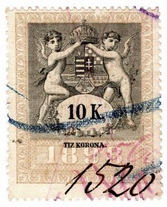 (I.B) Hungary Revenue : Duty Stamp 10k