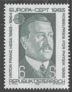 Austria Osterreich Scott 1245 MNH** 1983  Nobel prize winner stamp