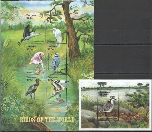 Tanzania Fauna Sea Birds Of The World Bl+Kb ** Stamps Pk164