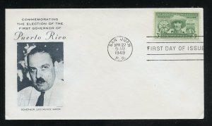 US 983 Puerto Rico Election UA Grimsland cachet FDC