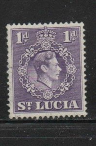 ST. LUCIA #111  1938  1P  KING GEORGE VI      F-VF  USED