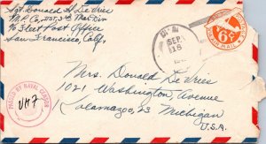 3rd Marine Division 1940s - Naval Censor Cover - F68526