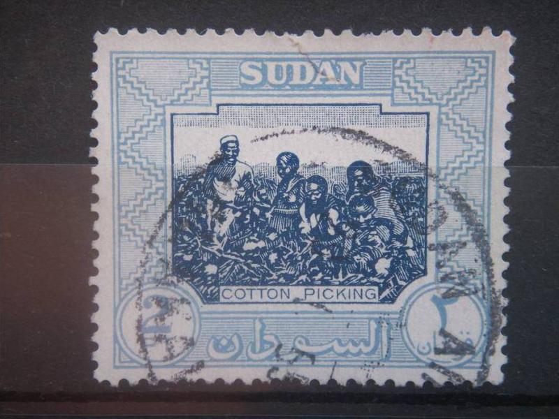 SUDAN, 1951, used 2p, Cotton Picking Scott 105