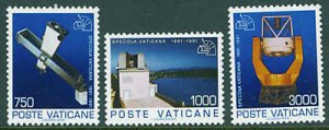 VATICAN Scott 885-887 MNH** 1991 Telescope Space Observatory Set CV $7.75