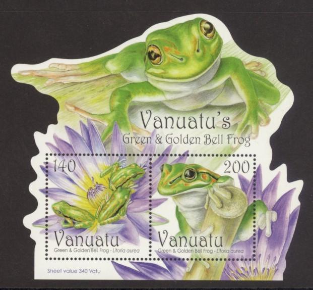 Vanuatu Sc# 1011a MNH Green & Golden Bell Frog (S/S)