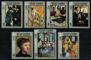 KATHIRI (YEMEN) 1967 - Paintings by Degas / complete set MNH