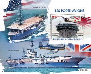 C A R - 2023 - Aircraft Carriers - Perf Souv Sheet - Mint Never Hinged