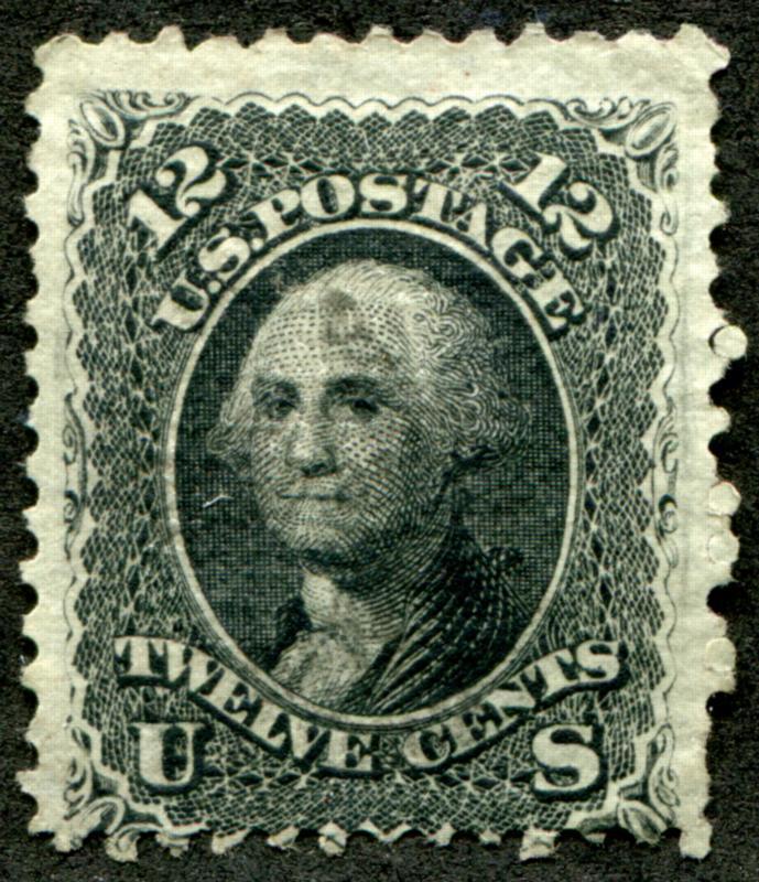 United States (US) 90 Used, Centered 3 sides, tiny pin point thin.