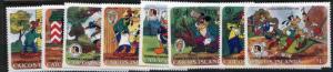 Caicos Islands 78-85 MNH Disney, Horse, Mark Twain, Donald Duck, Brothers Grim