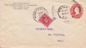 United States Ohio Mount Sterling 1916 duplex  Receiver  Postal Stationery En...