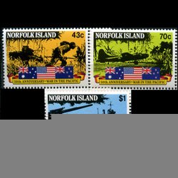 NORFOLK IS. 1991 - Scott# 514-6 WWII-Pacific Set of 3 NH