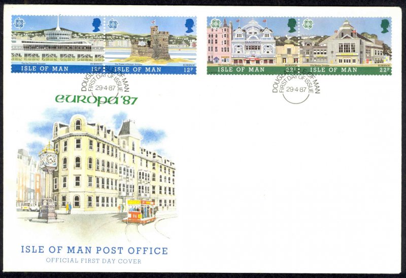 Isle of Man Sc# 332a-334a FDC 1987 4.29 Europa