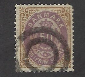 Denmark SC#33b Used F-VF SCV$175.00...Worth a Look!