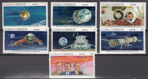 Cuba Sc# 1686-1692  SOVIET SPACE PROGRAM Russic CPL SET OF 7  1972 MNH mint