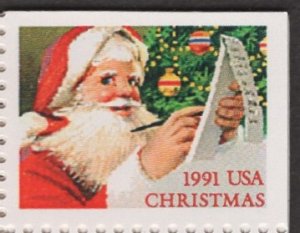 Scott 1991 Christmas Booklet pane of 4 for 2579, 2582a-2585a