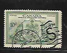 CANADA, E11, USED, SPECIAL DELIVERY, COAT OF ARMS