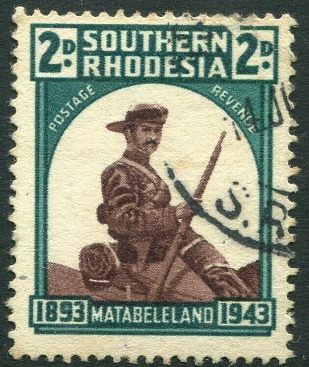 SOUTHERN RHODESIA-1943 50th Anniv. of Occupation of Matabeleland GOOD USED