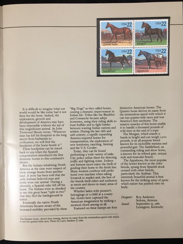USA 1985 Mint set of commemorative stamps EP59